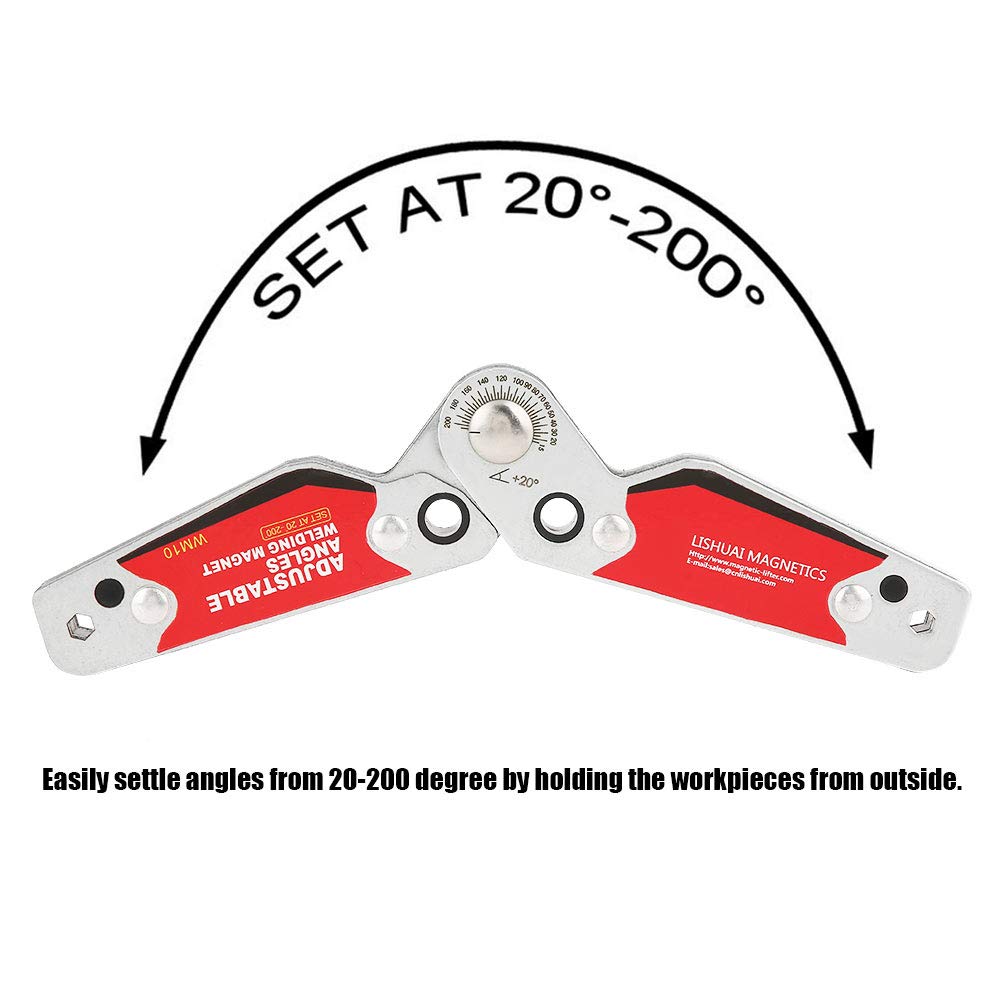 Schweissmagnethalter，Jectse 20 ° -200° Verstellbare Winkel Starke magnetische breite Adsorptionsfläc
