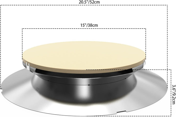 Onlyfire Räucherkammer Grillzubehör für Weber 57 cm Kugel-Holzkohlegrill, mit Deflektorstein & 4 Gri