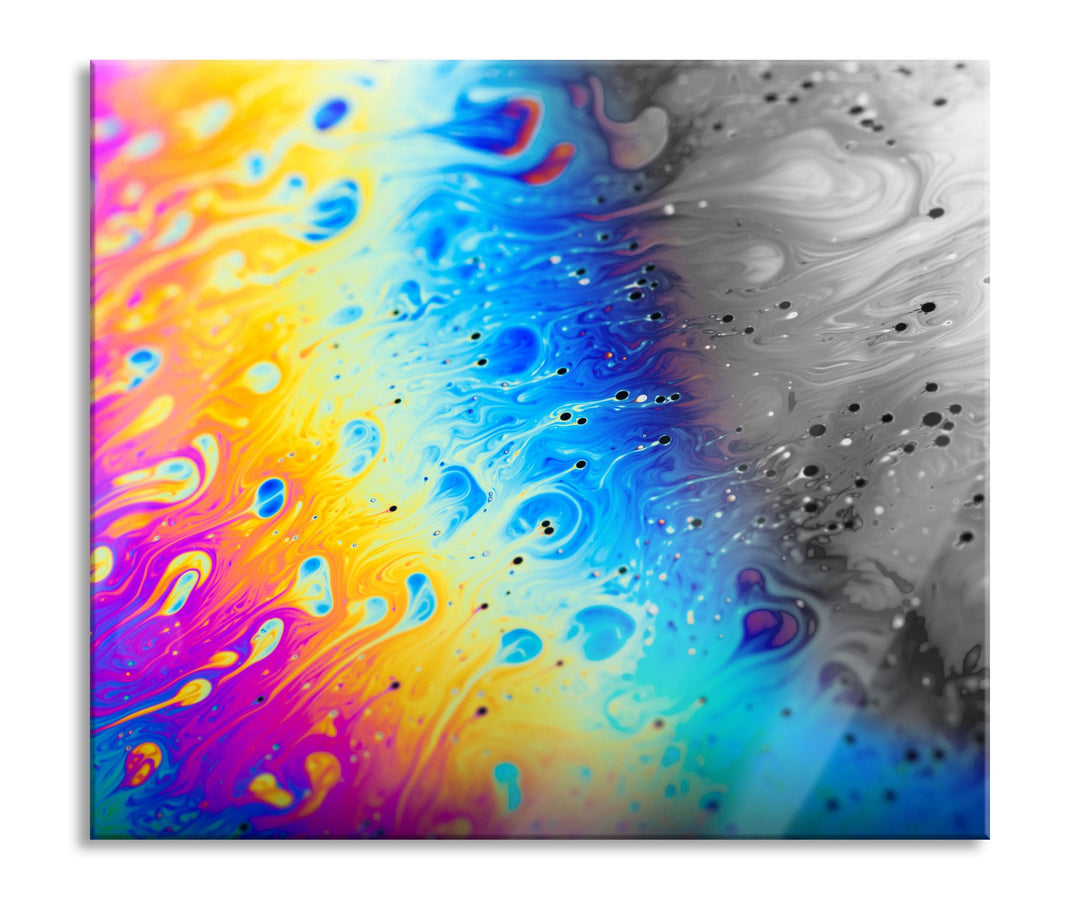 Ölspritzer auf Glas Herdabdeckplatte & Spritzschutz aus Echtglas | Für Herd-Kochfelder | 60x52 cm