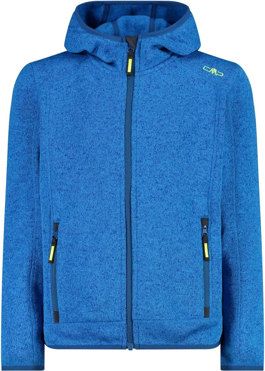 CMP Unisex Kinder Kinderjacke mit Fester Kapuze Jacke (1er Pack) 110 Flussgelbes Fluo, 110 Flussgelb