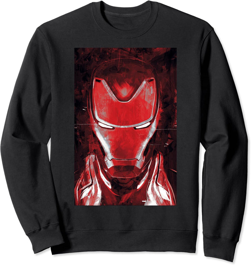 Marvel Avengers Iron Man Red Paint Portrait Sweatshirt