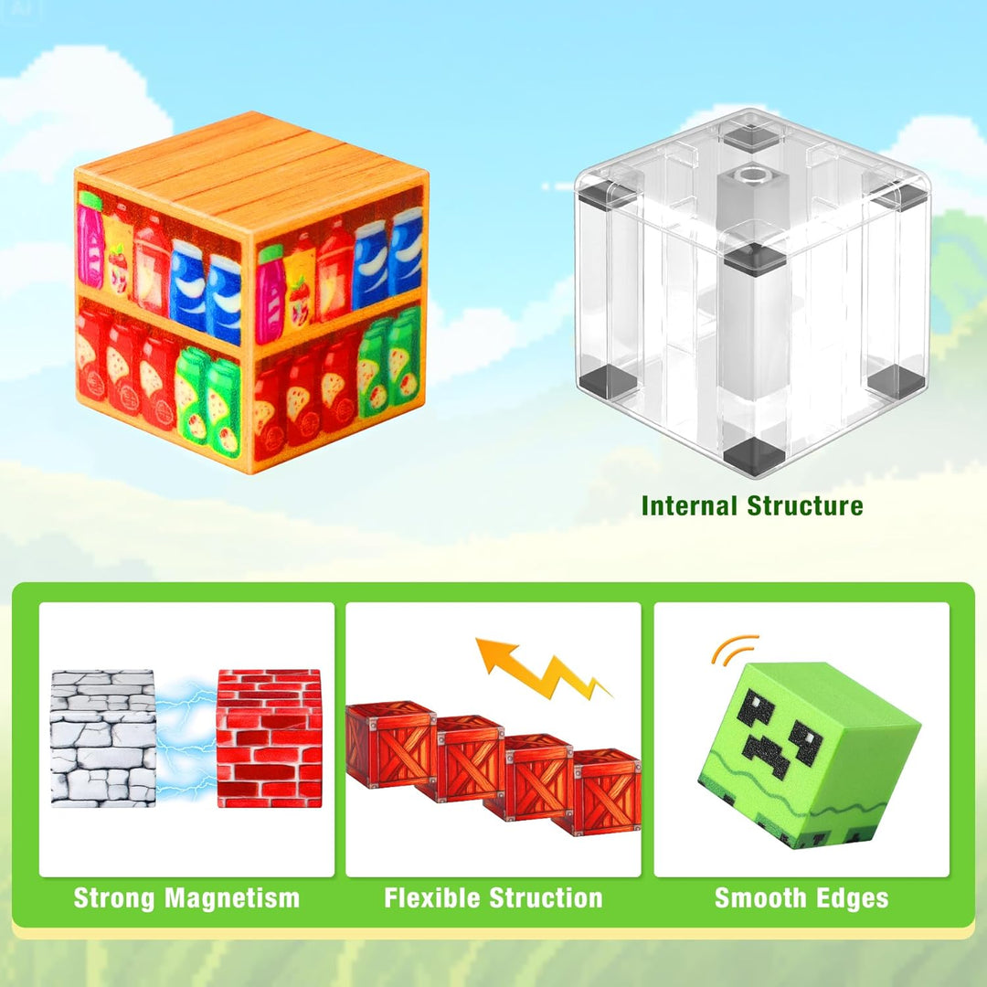 Magnetische Bausteine, Magnetbausteine Magnetspielzeug Magneten Kinder, Magnetisches Spielzeug für K