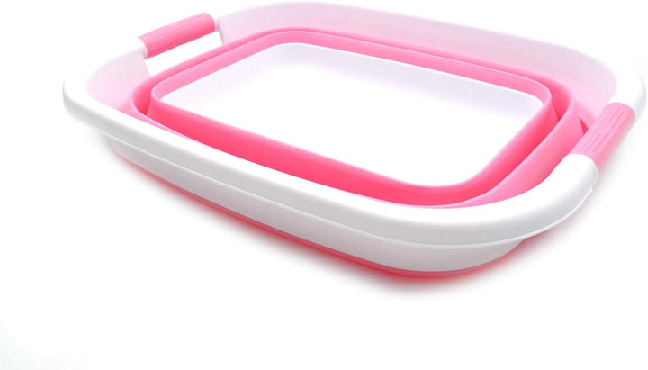 SAMMART 25L Zusammenklappbarer Wäschekorb / -wanne - faltbarer Aufbewahrungsbehälter/Organizer - tra