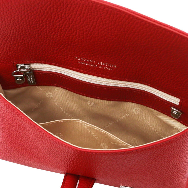 Tuscany Leather TLBag Clutch aus Leder Lipstick Rot, Lipstick Rot