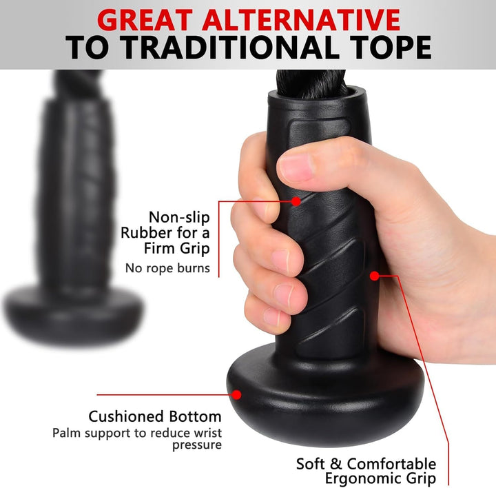 Trizepsseil mit Rutschfesten Gummigriff Kraftstation Griffe Fitness Griff gedrehtes Seil Kraftstatio