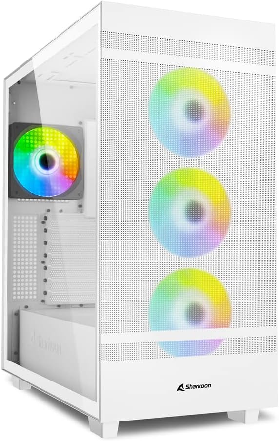 Sharkoon Rebel C50 RGB, ATX PC-Gehäuse, Weiss