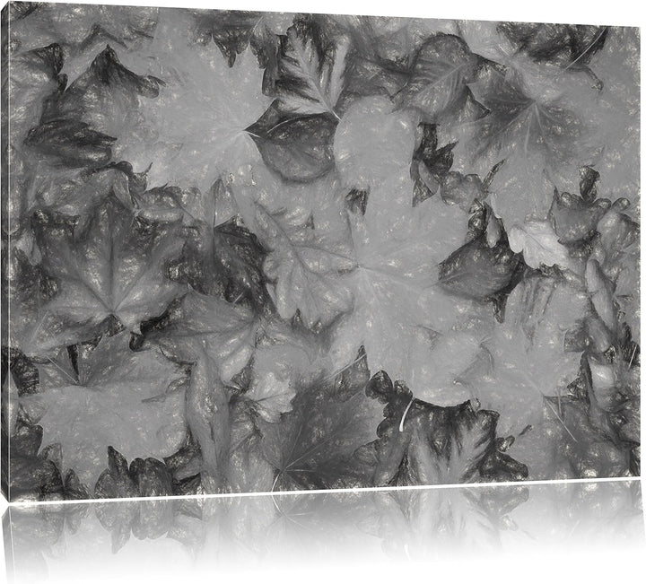 Pixxprint Herbstblätter Kunst / 100x70cm Leinwandbild bespannt auf Holzrahmen/Wandbild Kunstdruck De