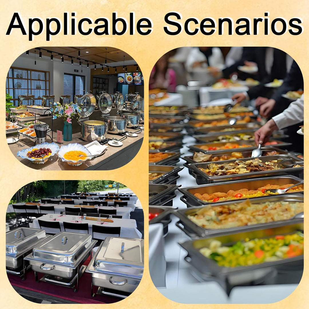 Chafing Dish Elektrisch, 9L Edelstahl Speisewärmer Buffetwärmer mit Touch-Temperaturregelung, Warmha