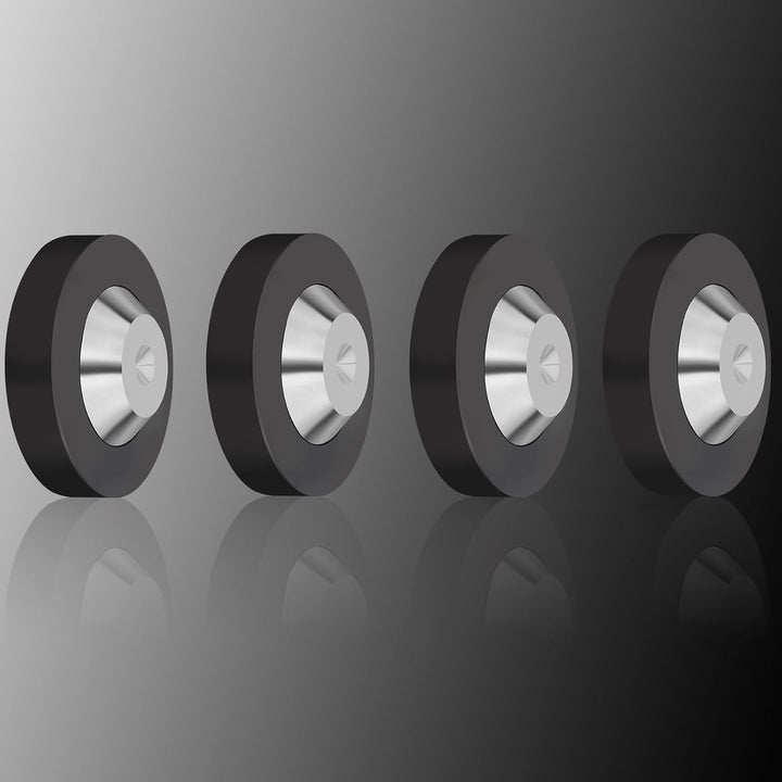 Lautsprecherfüsse 4 Pcs 39mm×13mm mit POM Edelstahl-Lautsprecherpads HiFi Geräte Füsse für HiFi-Laut