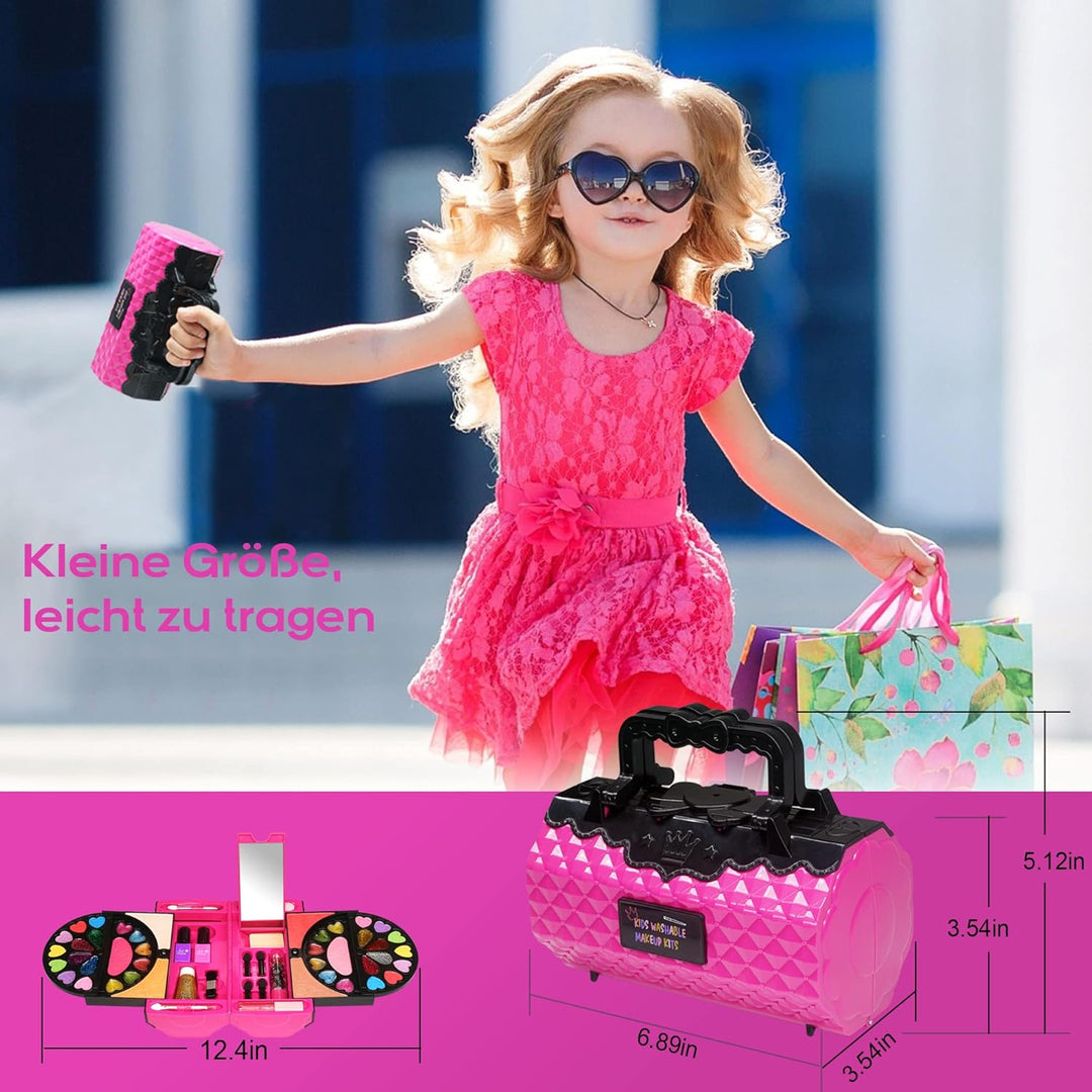 Amerrly 59 PCS Kinderschminke Set Mädchen - Sichere Waschbar Kinder Schminkset Mädchen, Mädchen Spie