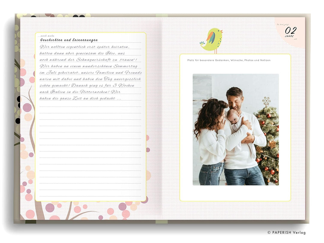 DEIN LEBEN IN EINEM BUCH (beige): Erinnerungsbuch Baby zur Geburt für 18 unvergessliche Jahre - Baby