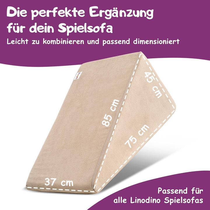 Linodino® Ri-Ra-Rutsch Rutsche | Spielsofa Add-on I Erweiterungs-Bauteil für aktives Spielen, Klette