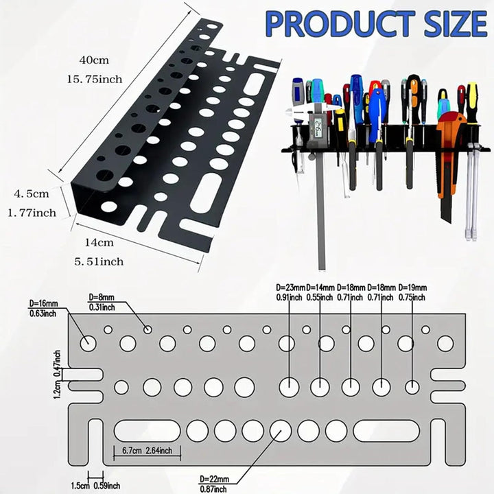 Generisch Screw Driver Holders Organizers, Tool Storage Rack Multipurpose Screwdriver Rack, Plier Or