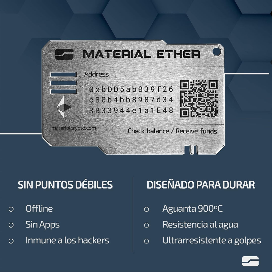 Material Crypto - Physische Ethereum-Geldbörse, nicht zu hacken, entwickelt für 200 Jahre, hergestel