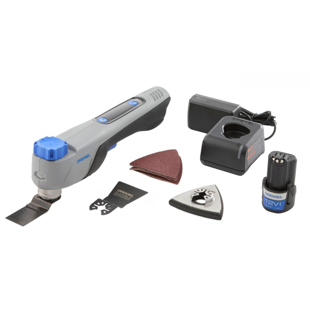 Dremel Blueprint 12V Bürstenloses Oszillierendes Multifunktionswerkzeug mit Anwendungsauswahl und va