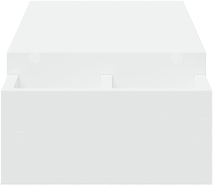vidaXL Monitorständer mit Stauraum Weiss 100x27x15 cm Holzwerkstoff 100 x 27 x 15 cm Weiss, 100 x 27