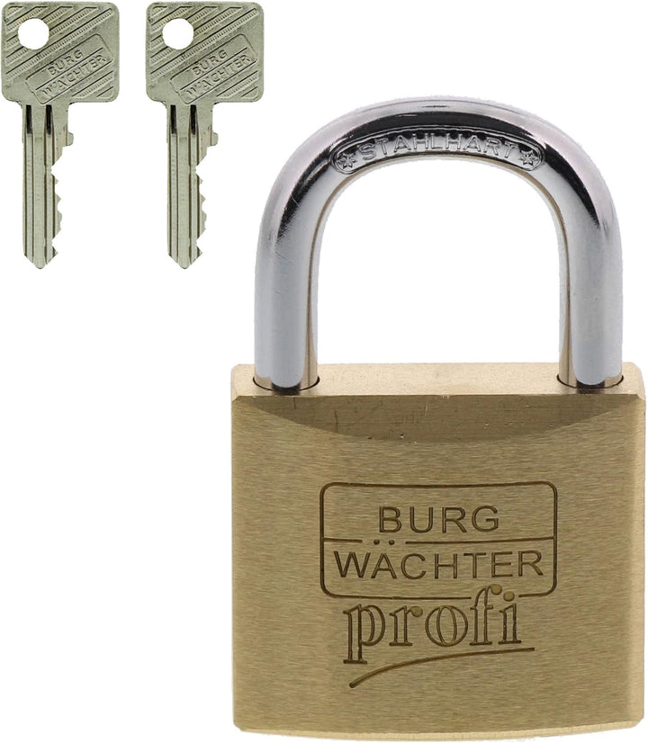 Burg-Wächter Vorhängeschloss, Profi 116 40 SB, Inkl. 2 Schlüssel, Bügelstärke: 6 mm Bügelstärke: 6,0