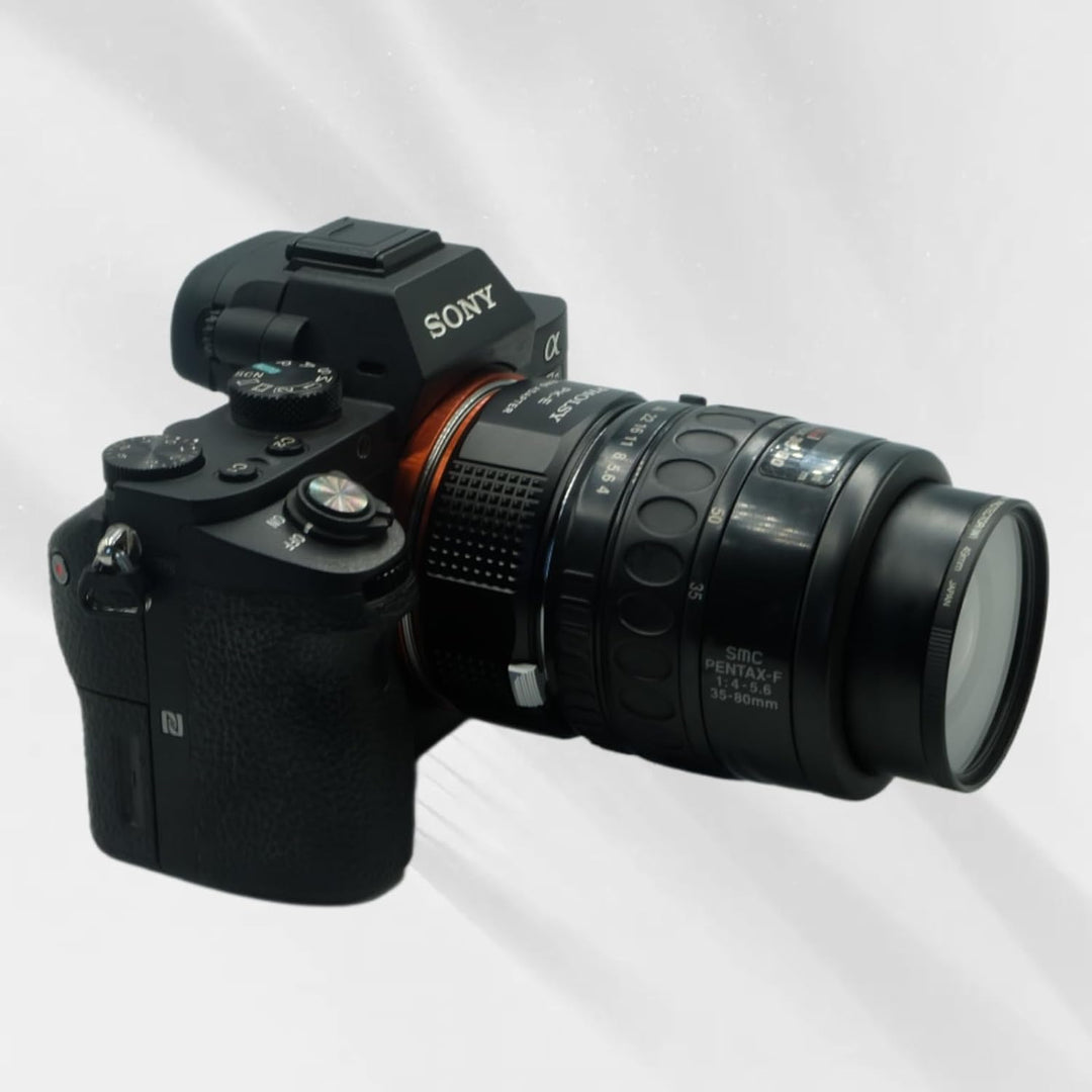 PHOLSY PK auf Sony E Objektivadapter Kompatibel mit Pentax K PK Objektiv auf Sony E Kameragehäuse Al