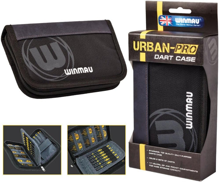 WINMAU Urban-Pro Dart Case - Schwarz, Schwarz