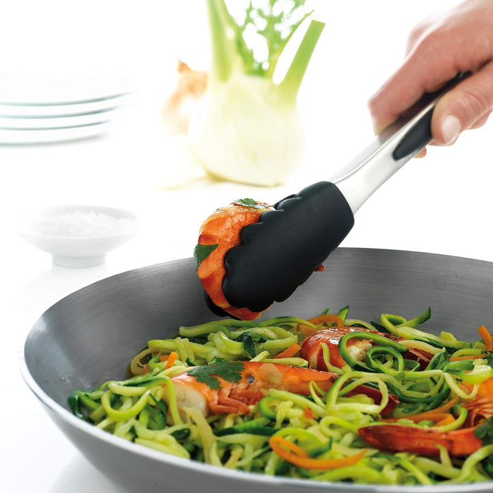 Mastrad Küchenzange mit Edelstahlgriff – antihaft- und hitzebeständiger Griff, Grillzange zum Kochen