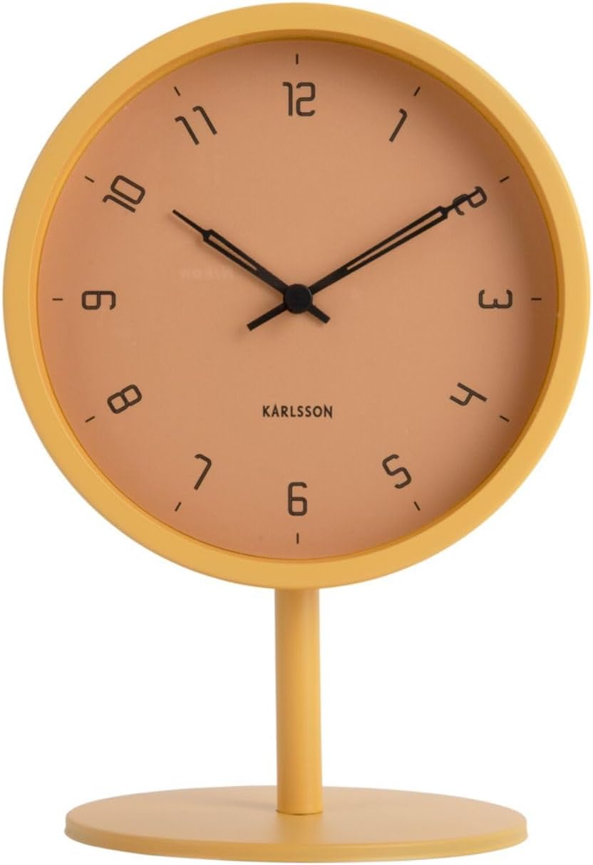 [DL] Table Clock Stark Iron matt Honey Yellow