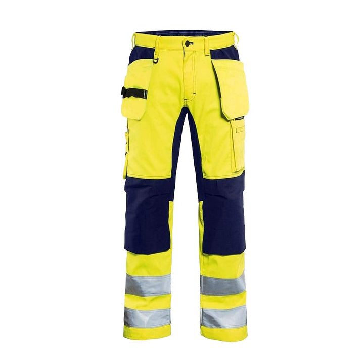 Blaklader 15521811 Hochsichtige Hose mit Stretch, Gelb/Marine, grootte D100 100D Yellow / Navy Blue,
