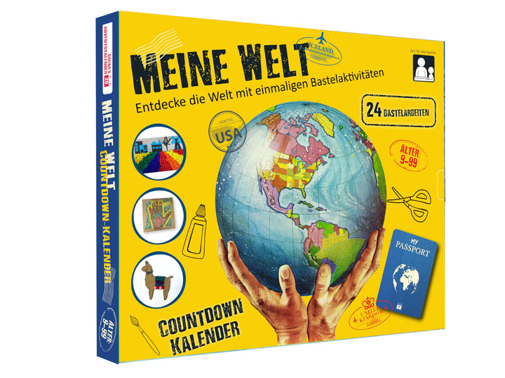 Meine Welt Adventskalender 2024 für Kinder, besuchen Sie 24 Länder und kommen Sie pünktlich zum Weih