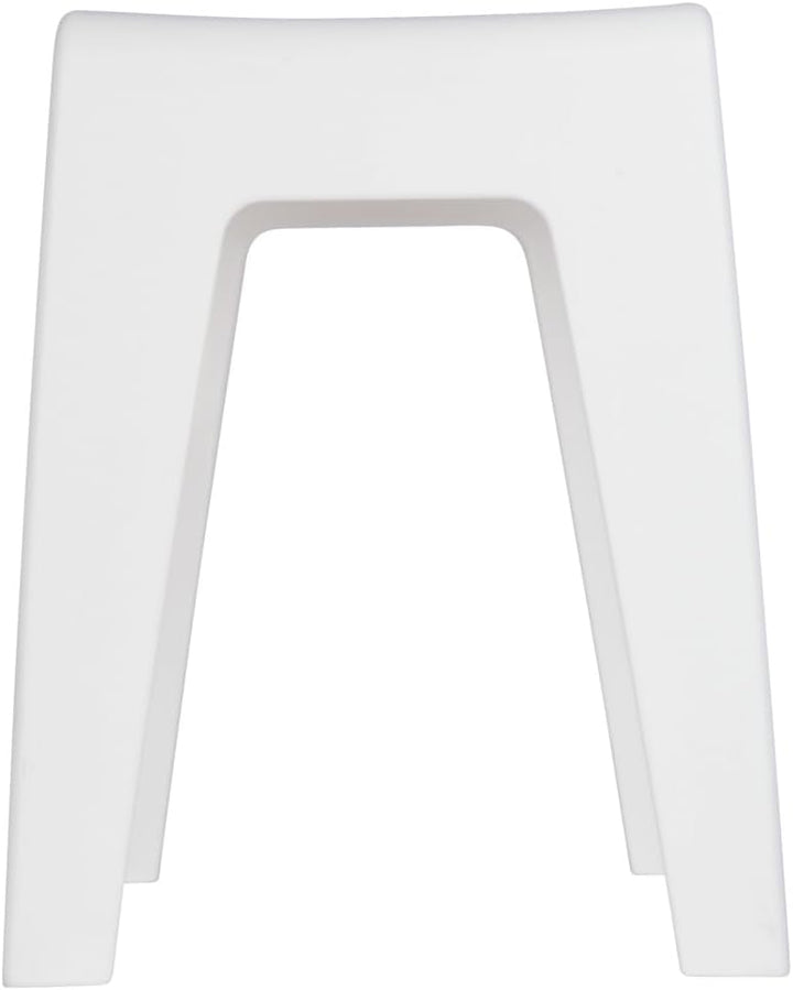 WENKO Badhocker Kumba Weiss - Hocker, Sitzhocker, Wohnhocker, Polypropylen, 38 x 47 x 32 cm, Weiss,