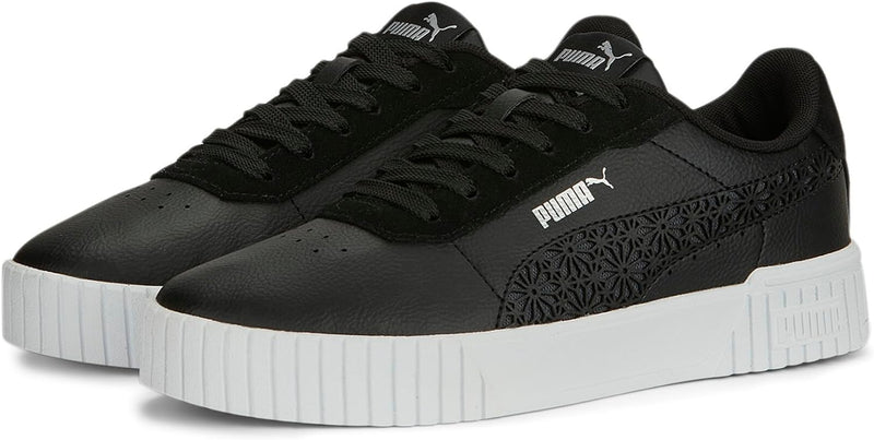 PUMA Damen Carina 2.0 Laser Cut Sneaker 39 EU Puma Black Strong Gray Puma Silver, 39 EU Puma Black S