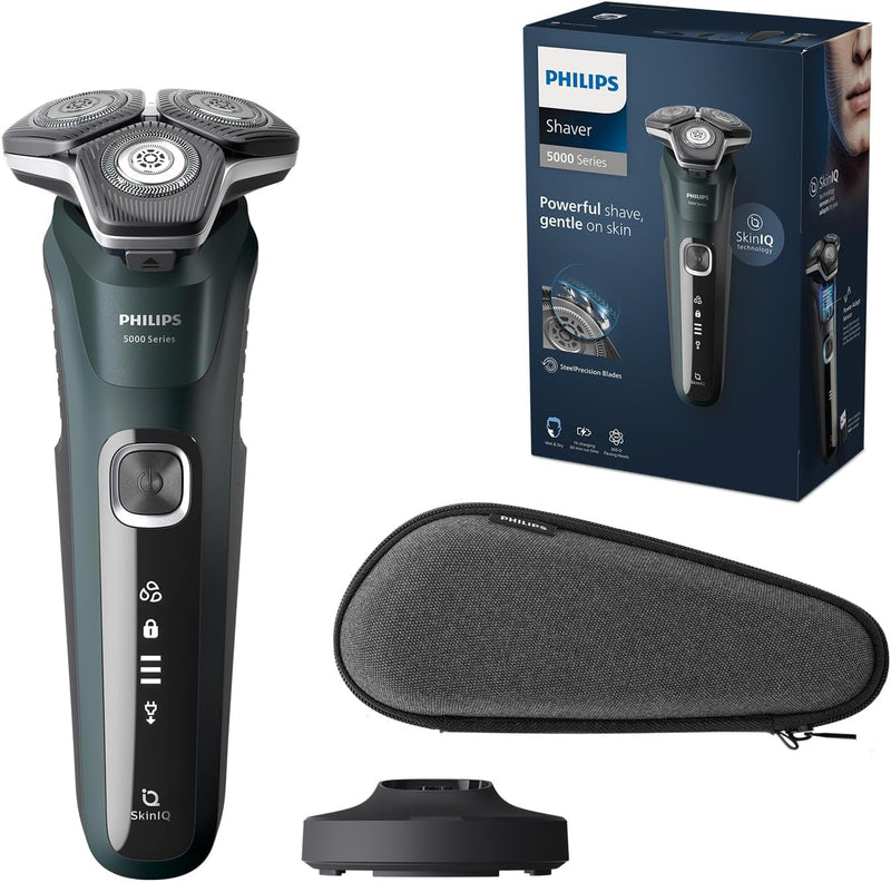 Philips Shaver Series 5000 – Elektrischer Nass- und Trockenrasierer für Herren mit ausklappbarem Tri