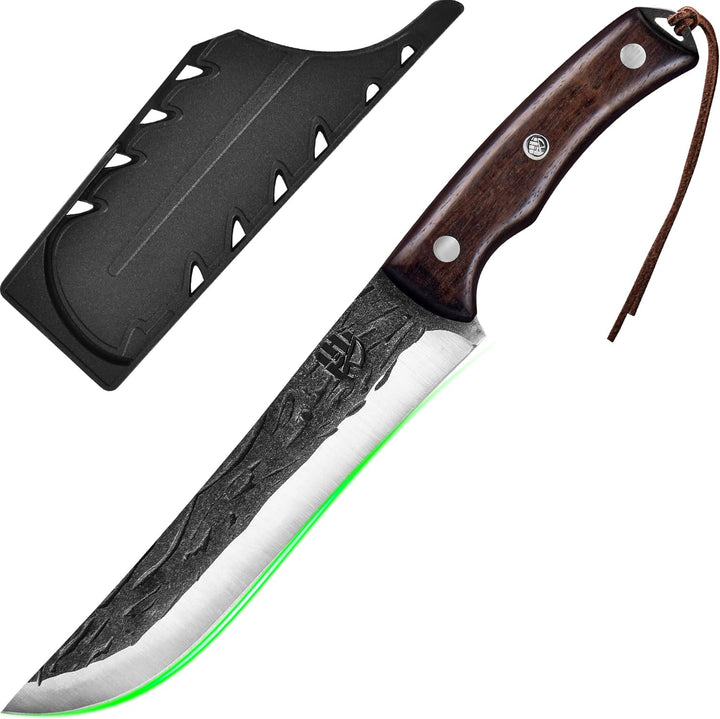 FULLHI Ausbeinmesser, Multi-Farben Griff Full Tang Küchenmesser, High Carbon Steel Carving Fishing D