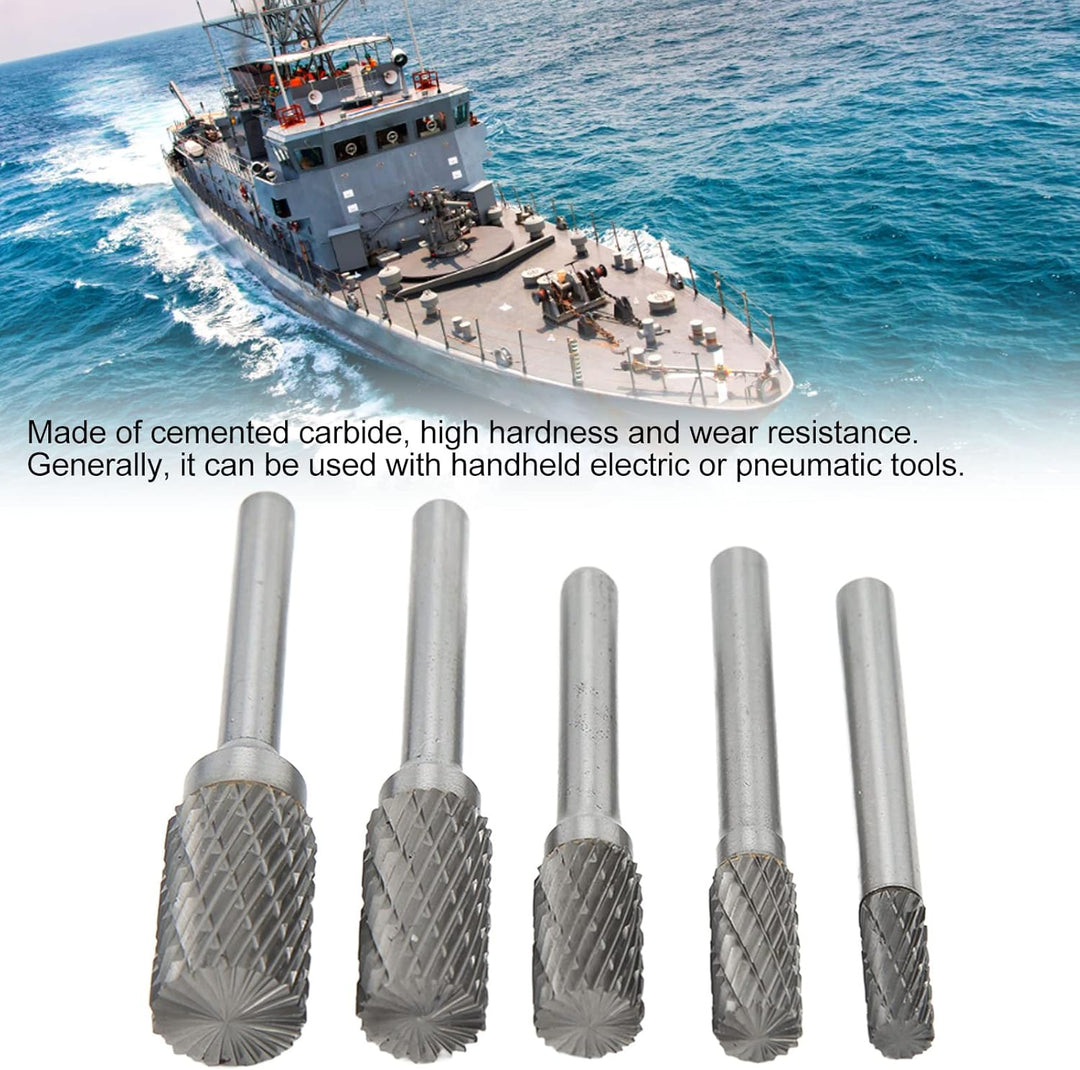 Yosoo Health Gear Doppelschnitt-Hartmetallfräser-Rotationsfeilen-Set, 6mm Schaft, für Metall- und Ho