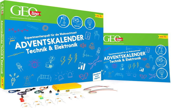 FRANZIS 67171 - GEOlino Adventskalender Technik & Elektronik (Akustik, Elektronik, Licht), Experimen
