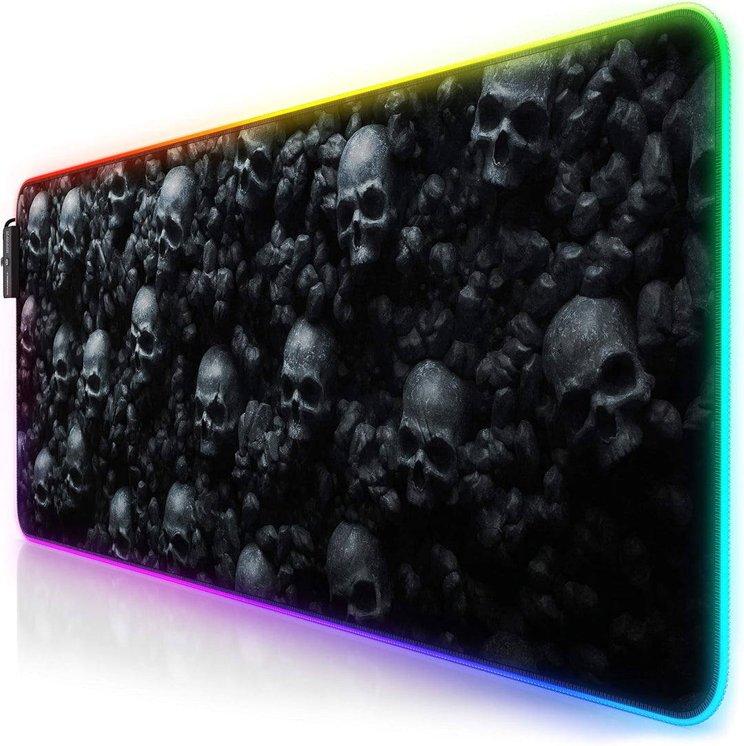 Titanwolf - RGB Gaming Mauspad - XXL LED Schreibtischunterlage - 800x300 mm - Multi Color LED - 11 B