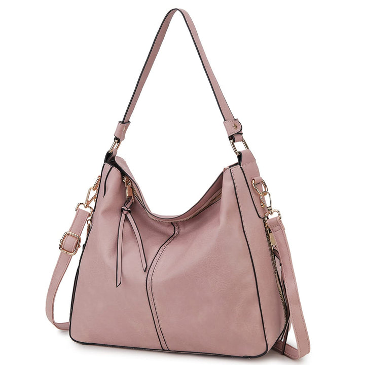 VX VONXURY Handtaschen für Frauen, Medium Vegan Leder Hobo Taschen Geldbörse für Damen Rosa, Rosa