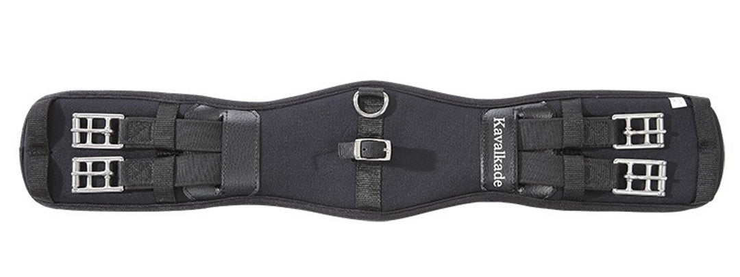 Kavalkade Sattel-Kurzgurt Memory-Foam mit Elast Black 60 cm, Black 60 cm