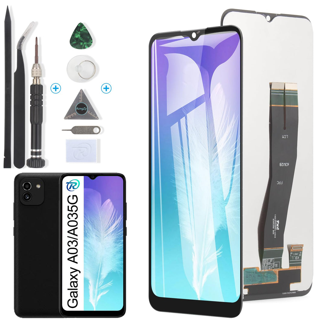 RongZy Ersatz Display Kompatibel für Samsung Galaxy A03/A035G Touchscreen Bildschirm Digitizer Glas