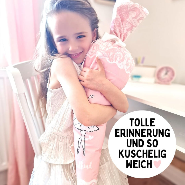 Deine Schultüte aus Stoff Kuschel Velvet Wunschmotiv individualisierbar mit Wunschname personalisier