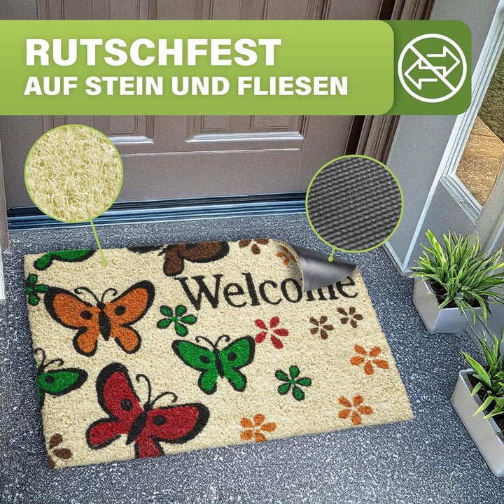 Fussmatte Kokos [Wetterfest] - extrem robust - Fussabtreter aussen - die Kokosmatte Fussmatte aussen