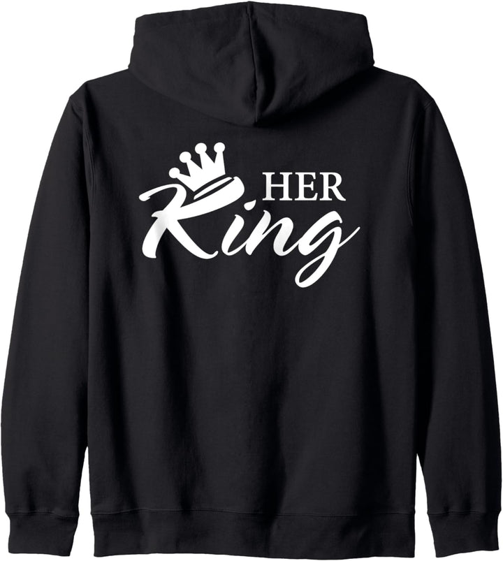 Her King His Queen Paar Liebespaar Kapuzenjacke