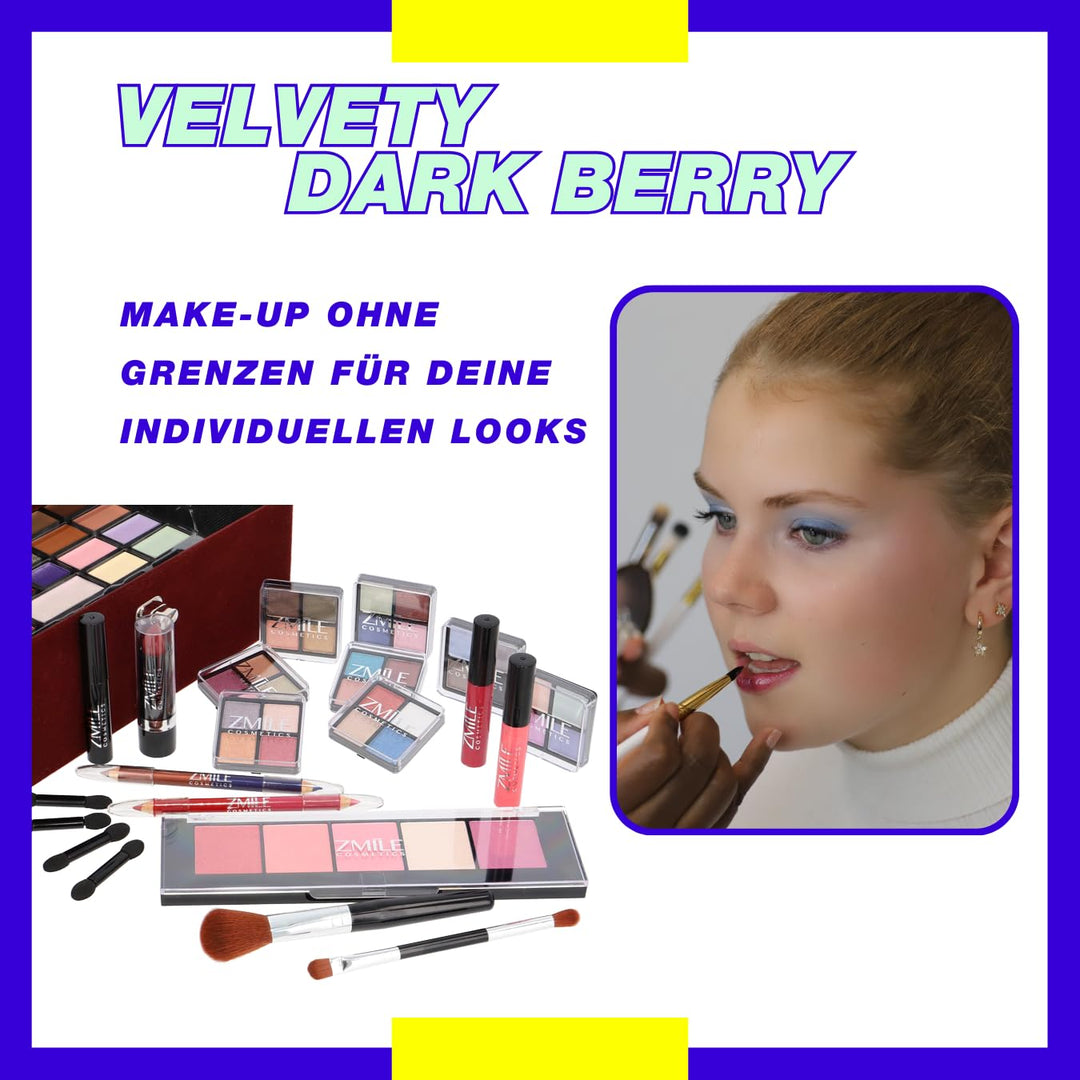 ZMILE COSMETICS Beauty Case Velvety (dark berry) Kosmetikkoffer vegane Kosmetik mit Schminke - Make