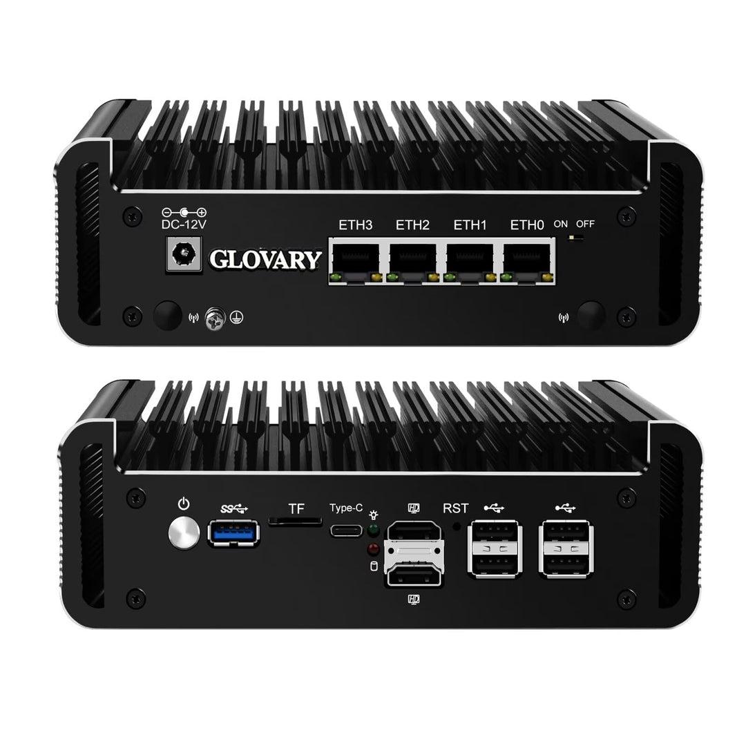 Firewall Mini PC J6413 4 Core, 4 x i226V 2.5GbE LAN OPNsense Router Micro Appliance, DDR4 8GB RAM 12