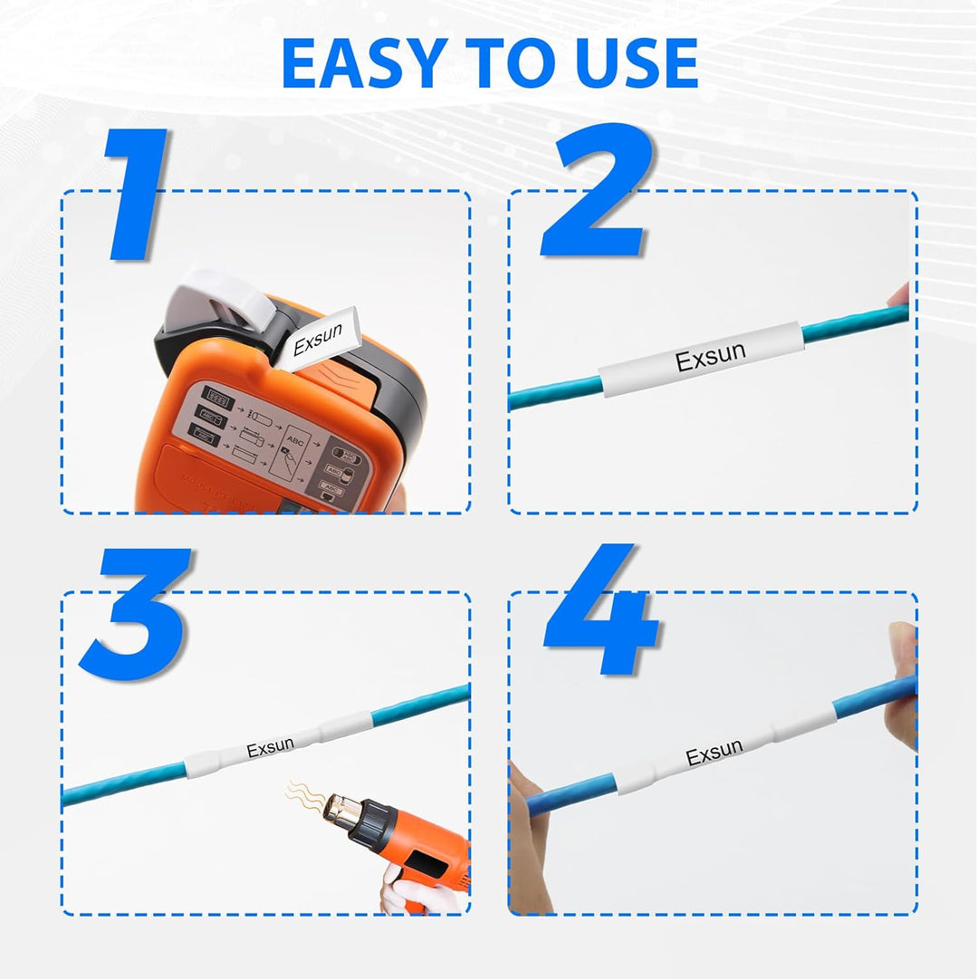3er-Pack Kompatibel 11,7mm Schrumpfschlauch Schriftband als Ersatz für Brother Hse-231 Hs-231 HSc-23