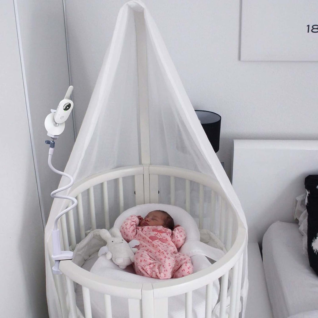 JAMUILS Babyphone Halterung Bett mit Mini Stativkopf, Flexible Twist Video Baby Monitor Halter, Komp