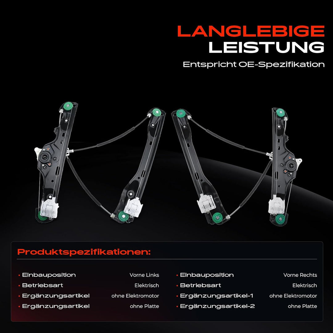 Frankberg 2x Fensterheber Vorne Links Rechts Kompatibel mit X1 E84 sDrive xDrive SUV 2009-2015 51332