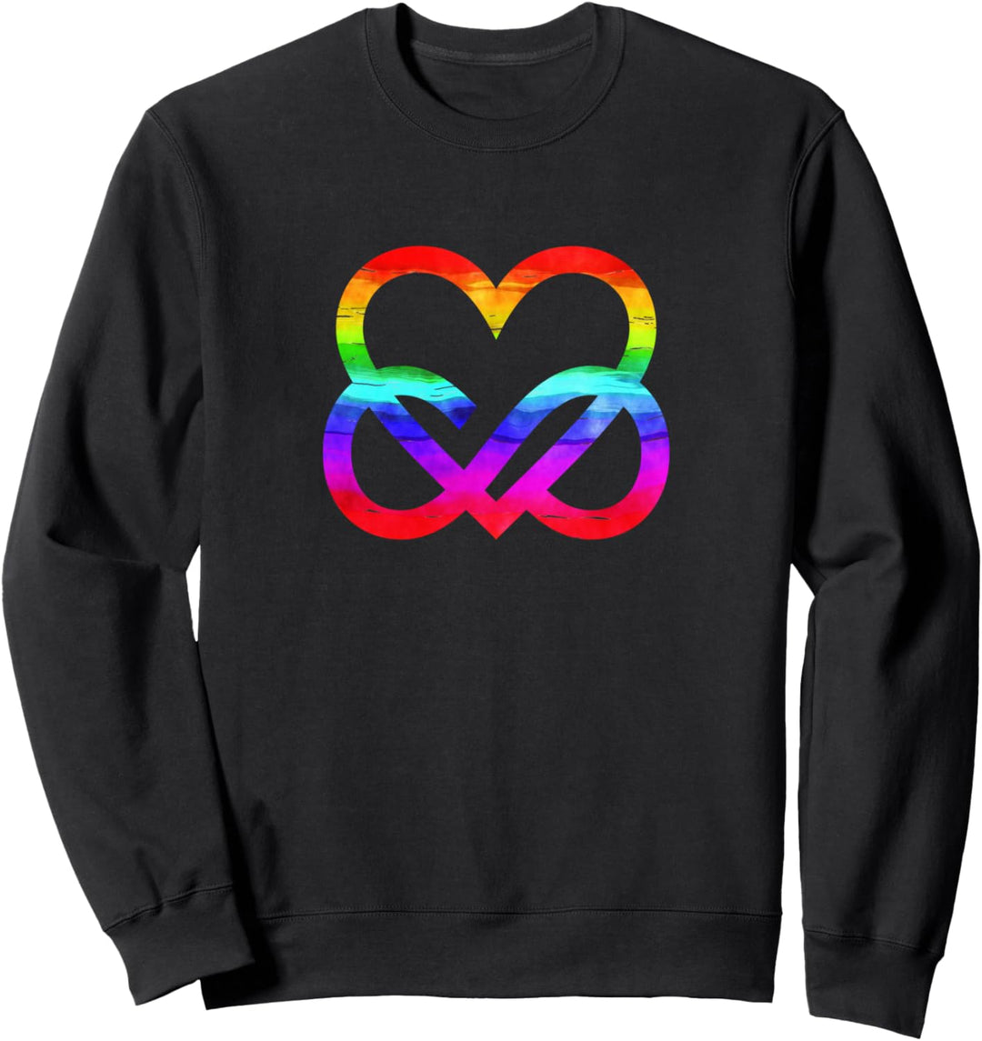 Regenbogenherz Unendlichkeit Infinity LGBTQ Sweatshirt