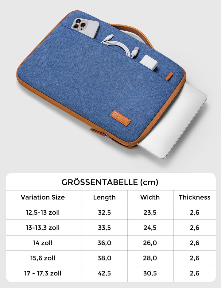 DOMISO 17 Zoll Wasserdicht Laptophülle Laptop Sleeve Case Notebook Hülle Tasche Schutzhülle für 17.3