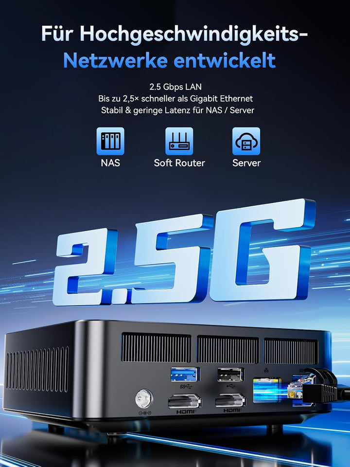GMKtec K17 AI Mini PC, Intel Core Ultra 5 226V (bis zu 4,5 GHz), 16 GB LPDDR5X 8533 MT/s, 512GB PCIe