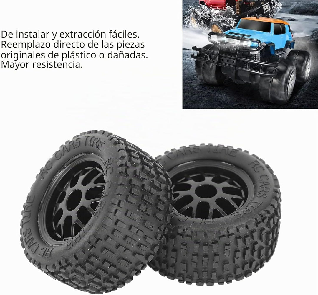 SUNGOOYUE RC Gummireifen, 4 Stück Universal Truck Wheel RC Ersatzteil für 1:14 1:16 1:18 Automodell
