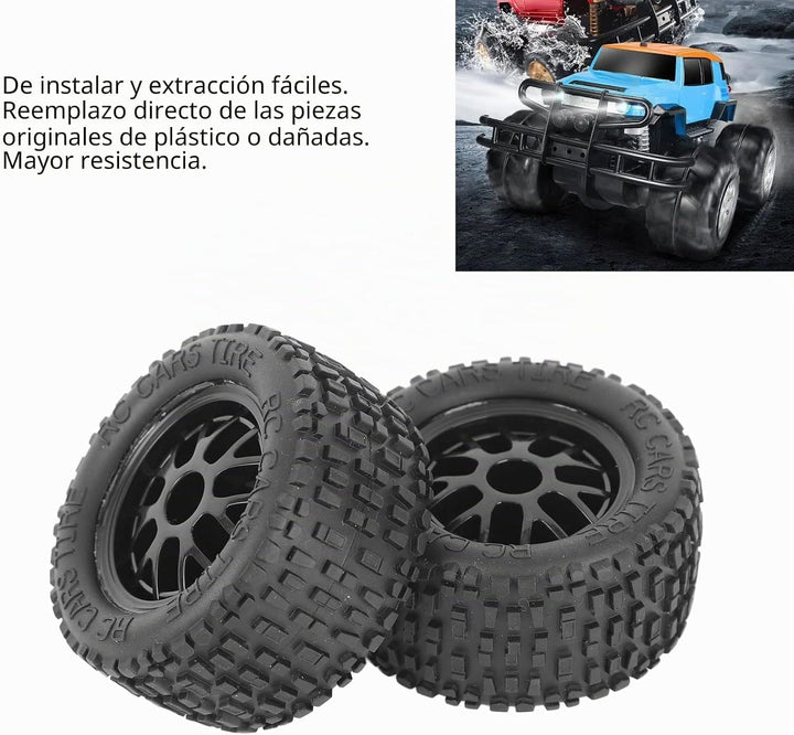 SUNGOOYUE RC Gummireifen, 4 Stück Universal Truck Wheel RC Ersatzteil für 1:14 1:16 1:18 Automodell